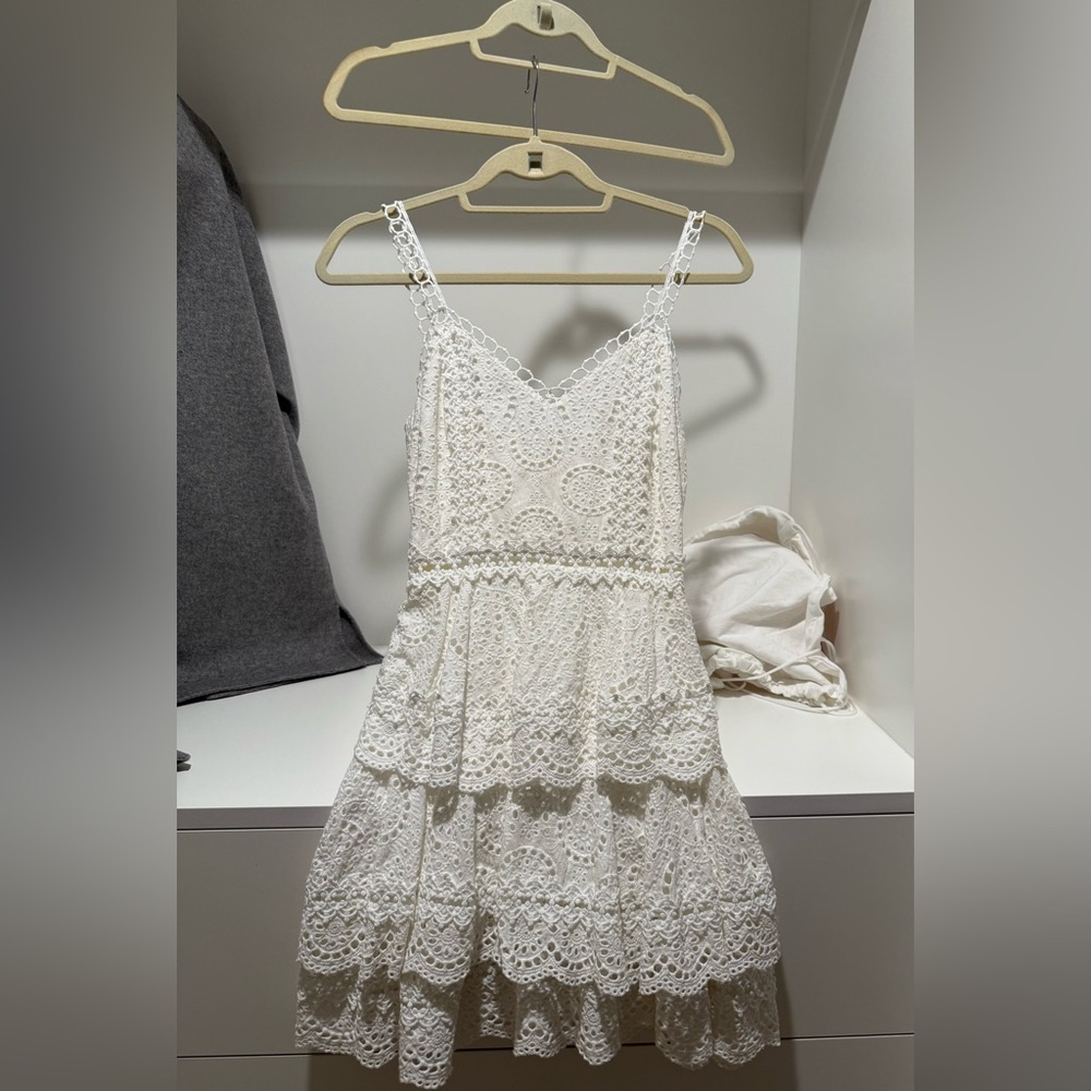 Mini  White eyelet Lace Dress